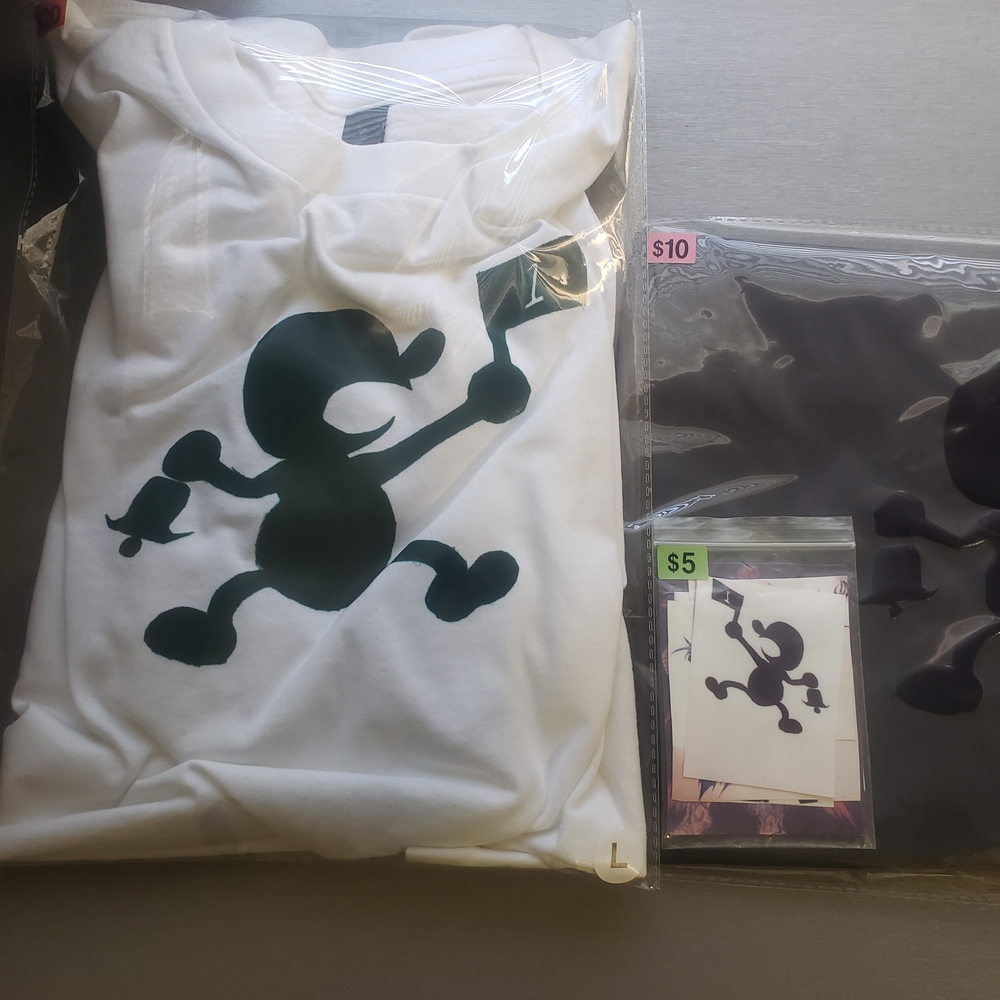 Men's Graphic Tee - White with Black Design